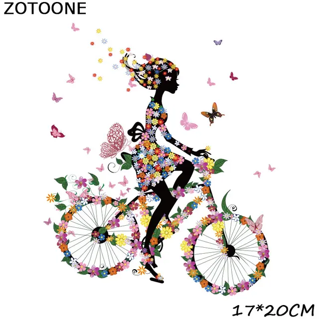 Flower Patch Iron-on Transfers for Clothing Thermoadhesive Patches Daisy Stickers Diy Flex Fusible Transfer Appliques Stripes 0020