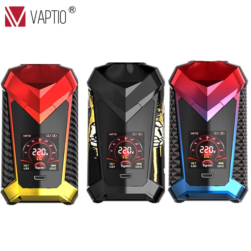 Online 【SPECIAL SALES】Gift E zigarette Mod vape 220W Vaptio Super Cape box mod 510 gewinde 1,3 zoll HD farbe TFT bildschirm fit 18650 batterie