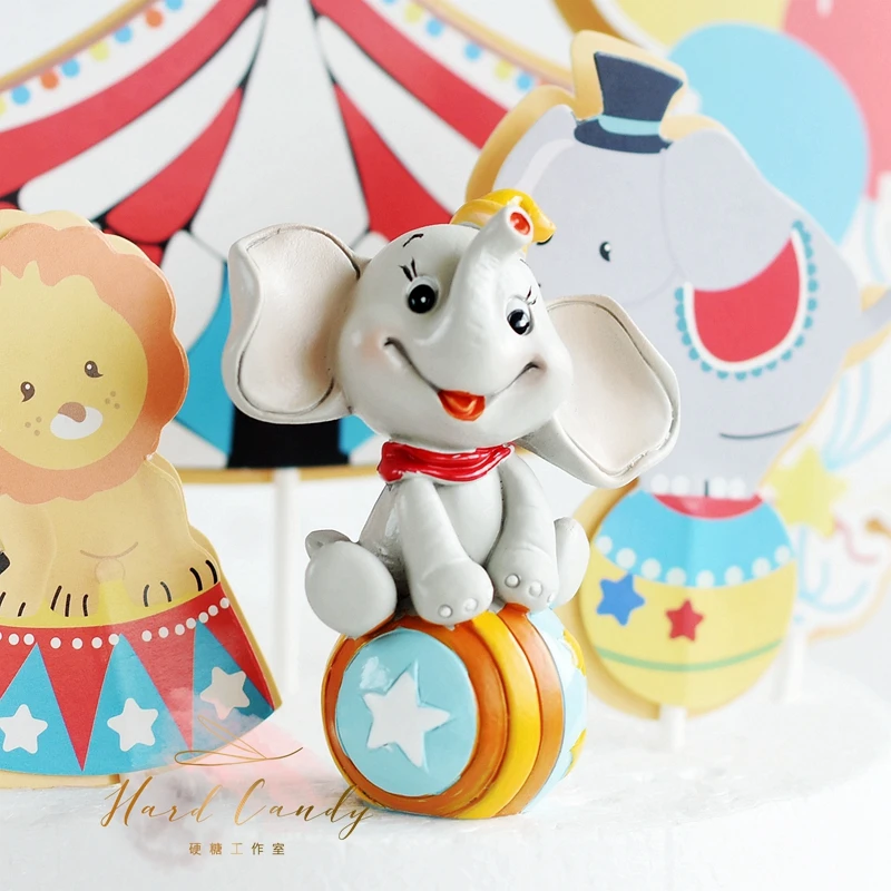 Articles De Fete 7 Pc Les Animaux De Cirque Joyeux Anniversaire Ballon Bouquet Parti Decoration Elephant Maison