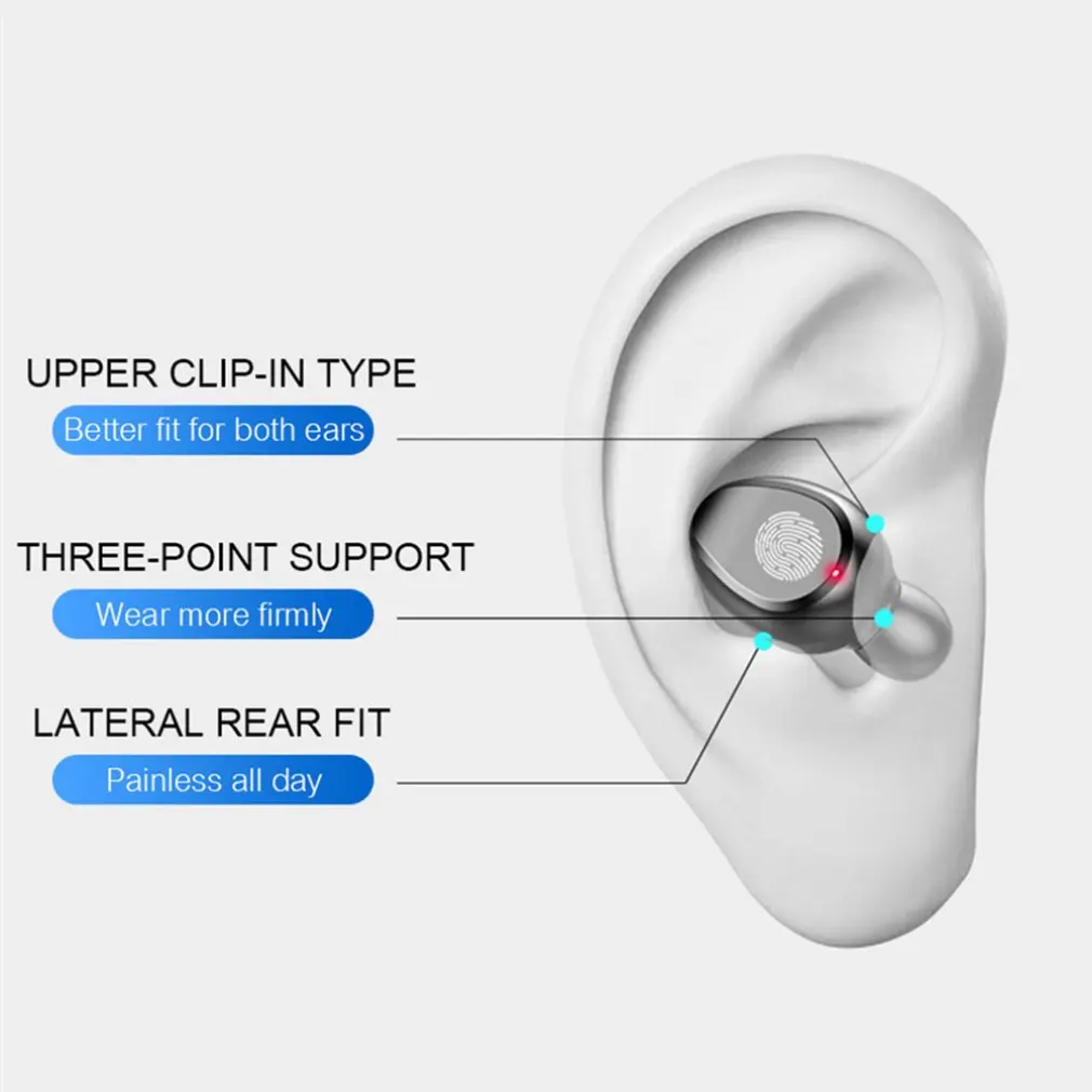 F9 беспроводные Bluetooth V5.0 наушники светодиодный дисплей наушники стерео наушники 2000 мАч Внешний аккумулятор Спортивная гарнитура с микрофоном