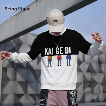 

Men Sweatshirts Pullover Jumper Hoodies patchwork Hip Hop Streetwear Mens Casual Slim Fit Hoody толстовка худи M-4XL