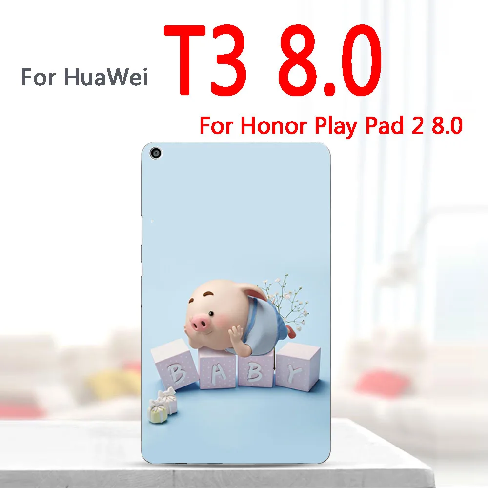 T3-8-BABY zhu Роспись Tablet крышка для huawei Mediapad Медиа Pad T3 10 8 7 3g 7g3 AGS-W09 L09 KOB-L09 W09 для игровой площадки 2 9,6 8 силиконовый чехол - Цвет: T3-8-BABY zhu