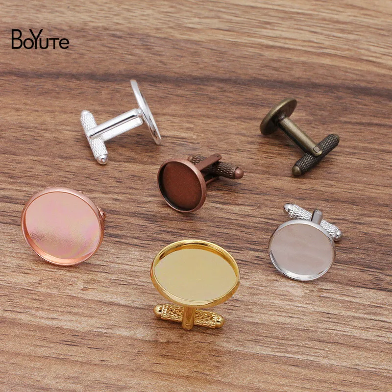 BoYuTe 20 шт 7 цветов круглые 12 мм 14 16 18 кабошон основа Запонки Пустой Лоток ободок Diy