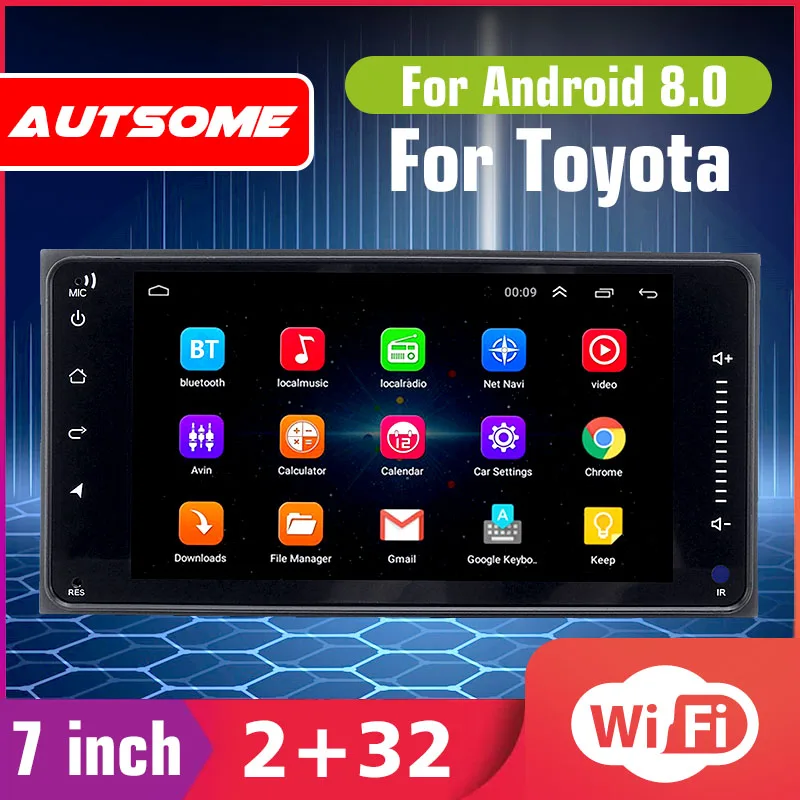 

Android 8.0 Car Video Radio Player for LAND CRUISER for Toyota RAV4 Car Stereo 2 DIN 7'' WIFI MP5 GPS Nav Multimedia Player