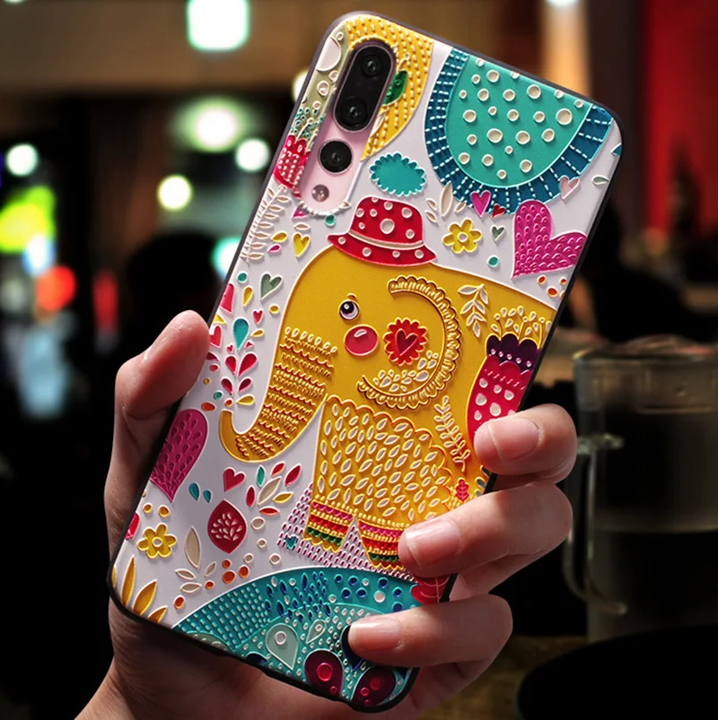 Cute Relief Soft Silicone Back Cover Case - Stylish and Protective Phone Case