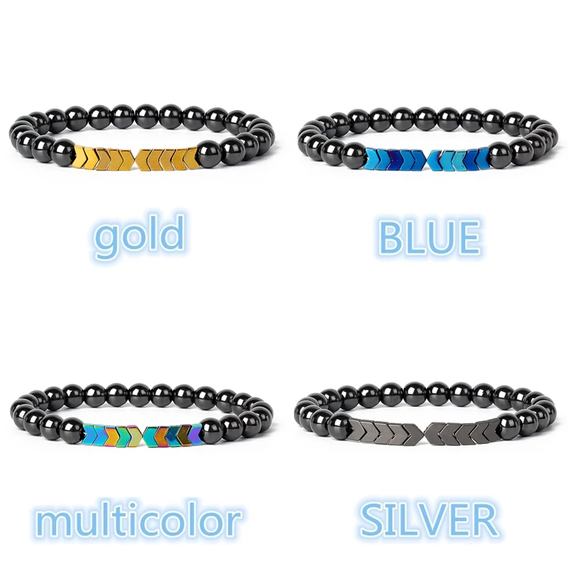 Hematite Magnetic Bracelet Man Weight Loss Bracelet Natural Stone Magnetic Bracelet Slimming Woman Health Care Therapy Jewelry