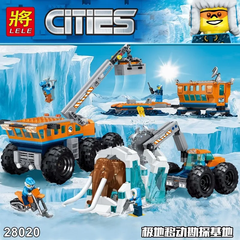 

Hot Legoingly City Set Arctic Exploration Mobile Base Compatible withs City Model Building Block Bricks Toys Children Gift