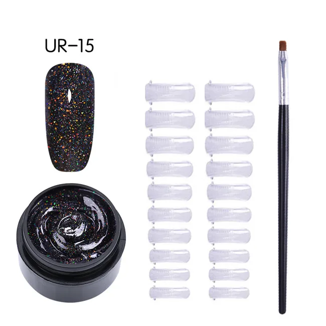 3pcs set15 UR SUGAR 15 мл быстрое строительство поли гель для ногтей толстый строитель гель блеск УФ Гель-лак маникюрный наращивание ногтей гели набор - Цвет: 3pcs set15