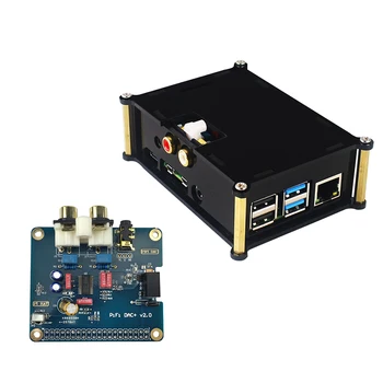 

Raspberry Pi 4 Model B Analog Audio Board HIFI DAC Sound Card Module Expansion Board + Acrylic Case Box Shell for Raspberry Pi 4