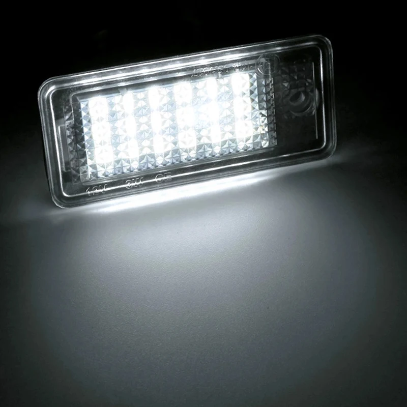 2 шт. Светодиодные Автомобильные номерные знаки для Audi A3 A4 S4 A5 A6 A8 Q7 Rs4 S8 18smd светодиодные авто лампы в сборе