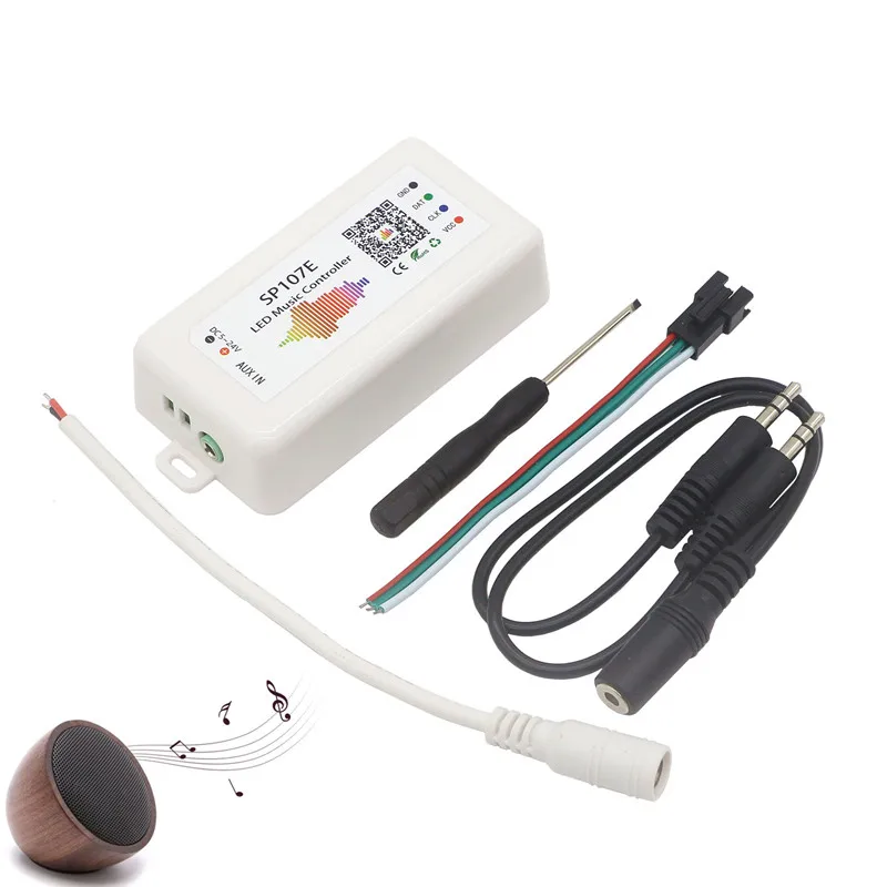 SP107E DC 5 в 12 В 24 В светодиодный WiFi Bluetooth музыкальный контроллер SP105E SP106E SP107E SP108E SP501E SP110E Пиксельная адресация полноцветный RGB контроллер - Цвет: SP107E
