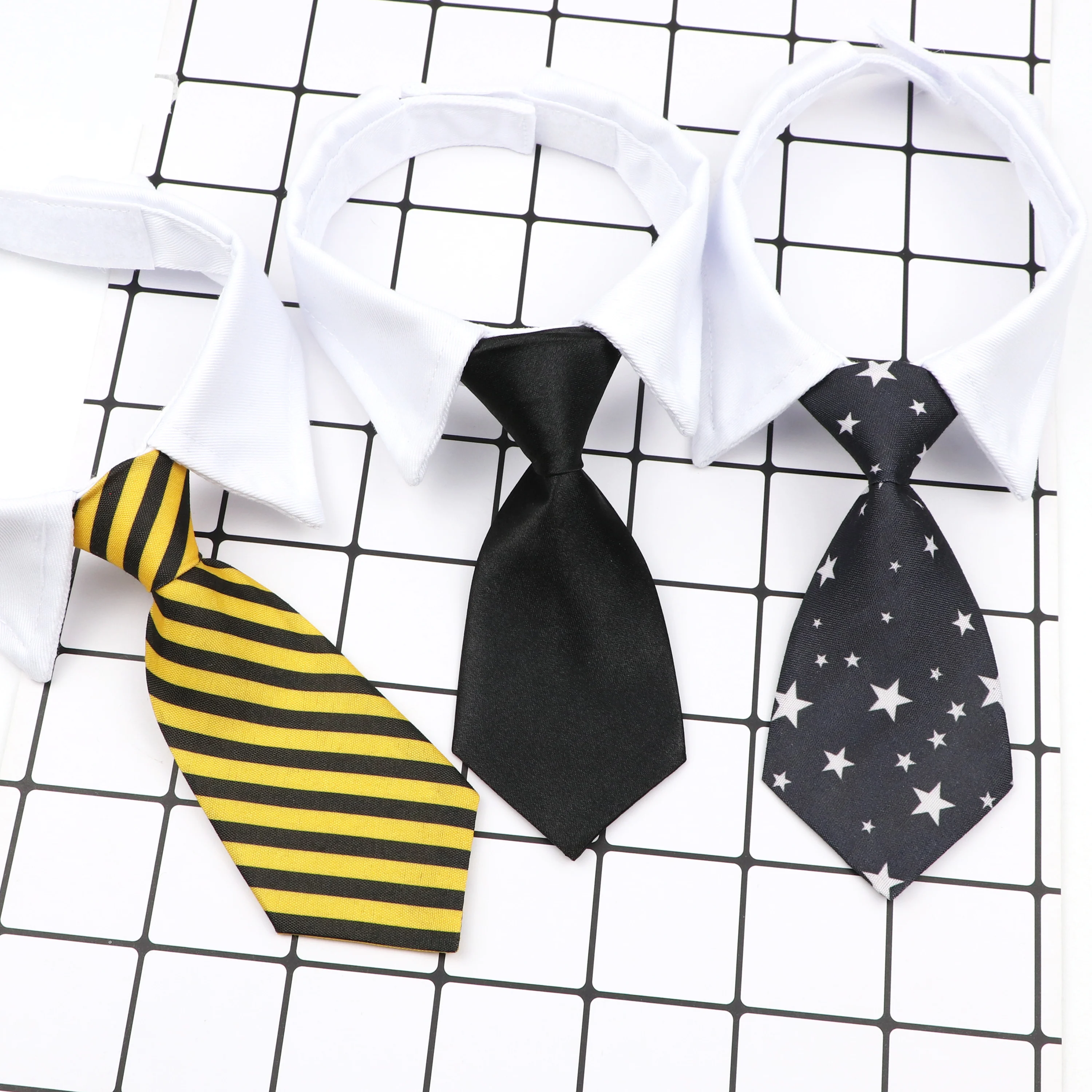 Fashion Animal Cotton Striped Bow Tie Cute Small Shirt Collar Tie Dog