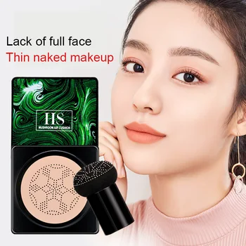

Air Cushion BB Cream Whitening Oil Control Full Coverage Concealer With Mushroom Puff Moisturizing Face Foundation Cream TSLM2