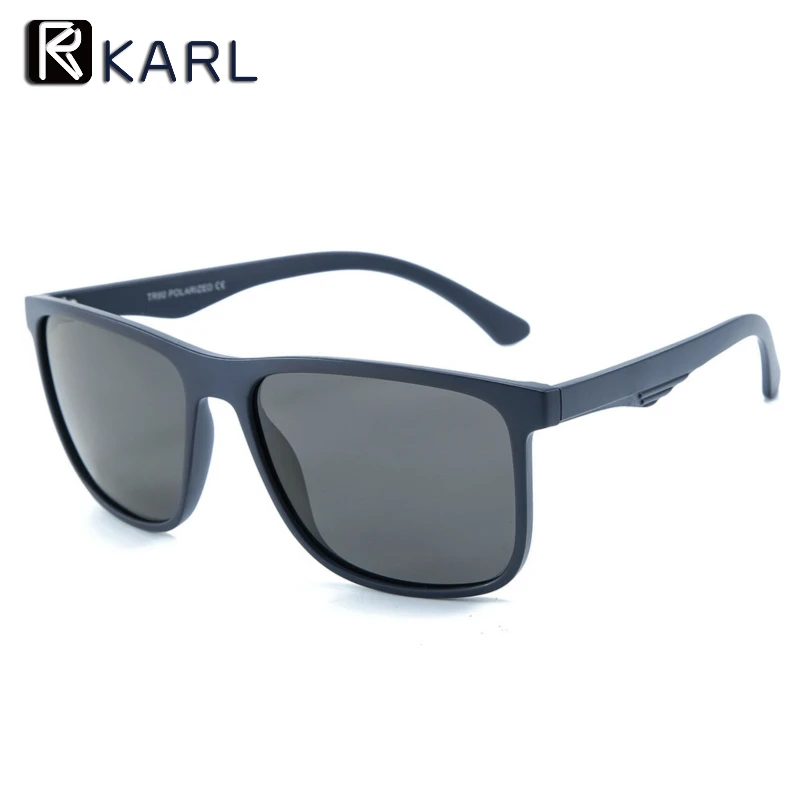 blue frame gray Мужские солнцезащитные очки, поляризационные, TR90, квадратные, мужские, Роскошные, брендовые, дизайнерские, ультралегкие, для вождения, солнцезащитные очки, Ретро стиль, Gafas De Sol Hombre - Цвет линз: blue frame gray