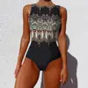 Print One Piece Swimsuit 2022 New Push Up Swimwear Women Vintage Retro Bathing Suits Bodysuit Beach Wear Backless Monokini ► Photo 2/6