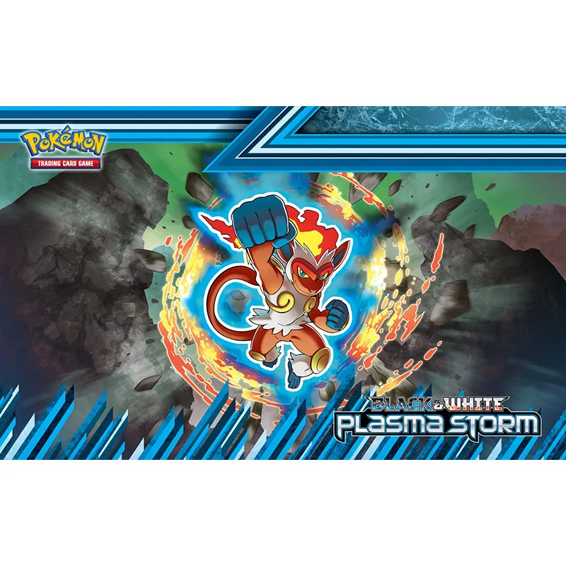 

Takara Tomy Pokemon Trading Card Game Playmat Monsters Board Game Mat Infernape Monkey Plasma Storm PTCG Accessories Mouse Pad