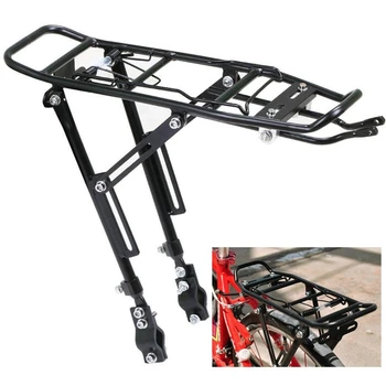 

Hot-Alloy Rear Bicycle Pannier Rack Carrier Bag Luggage Cycle Mountain Bike Black