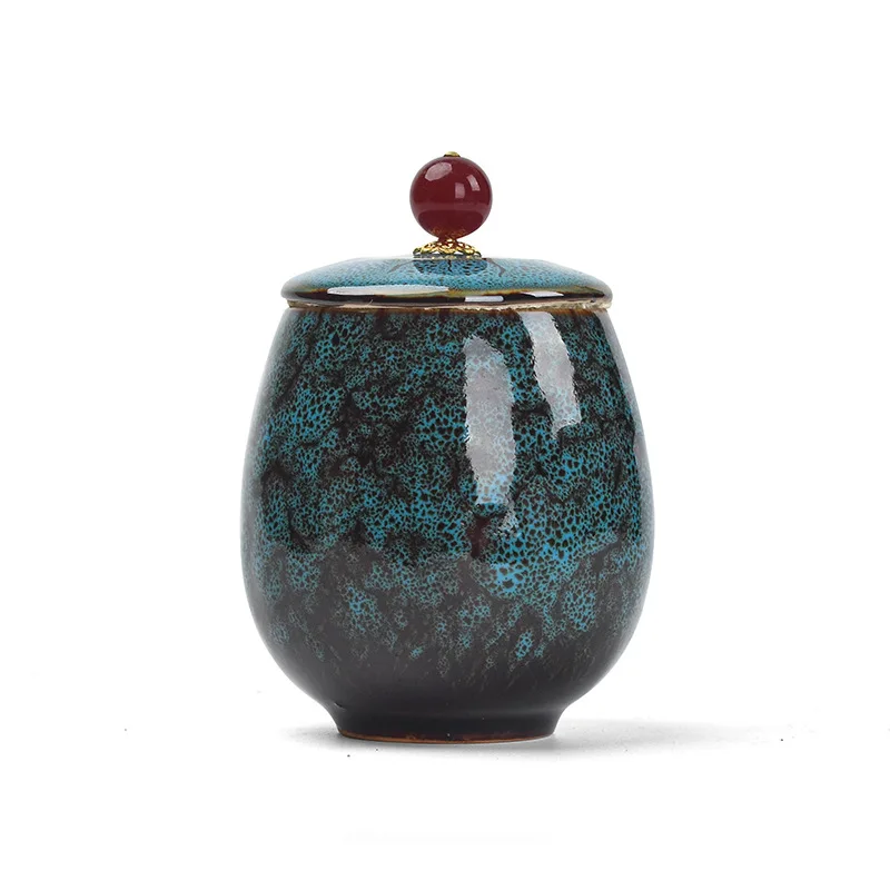 Cremation Urn-Funeral Urn for Pet-Made in Ceramics Hand-Painted- Display Burial at Home or in Niche at Columbarium