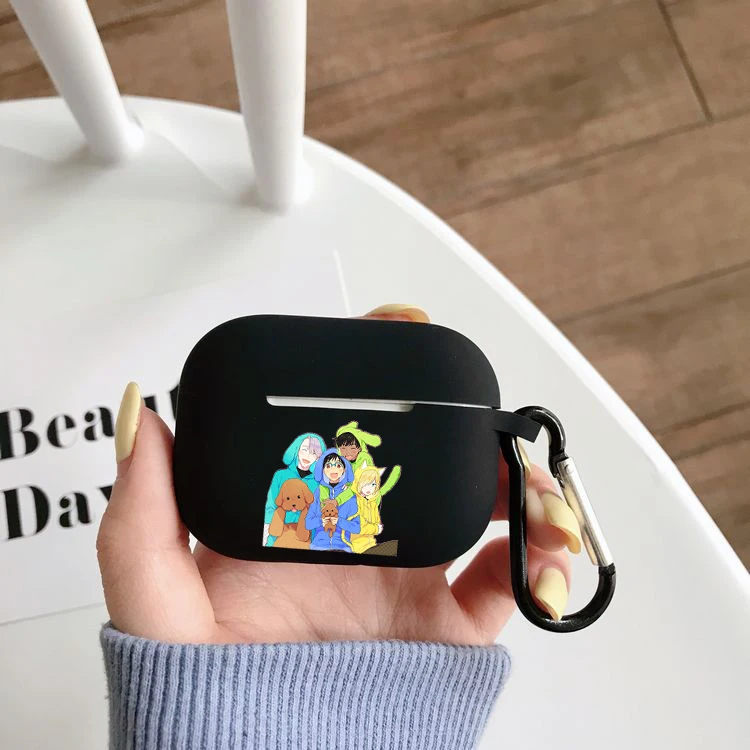 Чехол для Airpods Pro силиконовый с рисунком аниме Юри на льду беспроводной Bluetooth