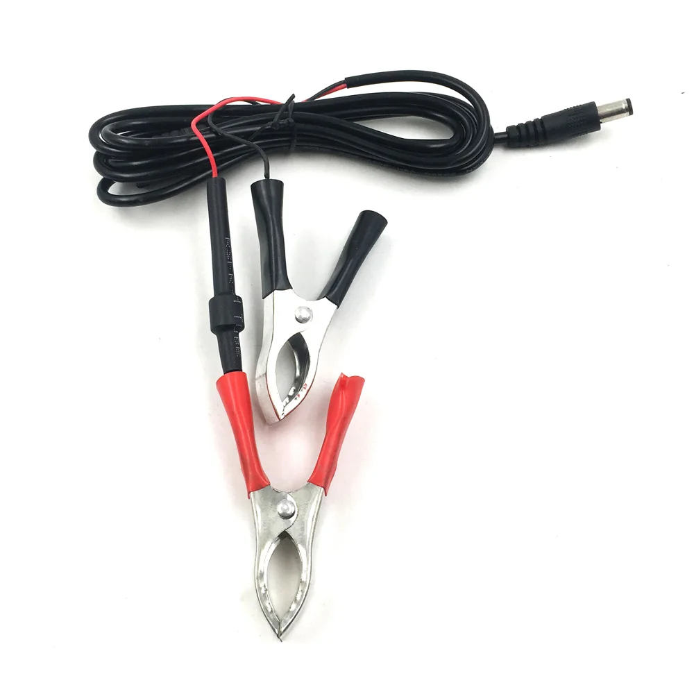 Alligator Clips with 5.5*2.1mm DC Connector for Automotives Car Battery Power Supply DIY Outdoor Camping Lights with 1.4m Cable