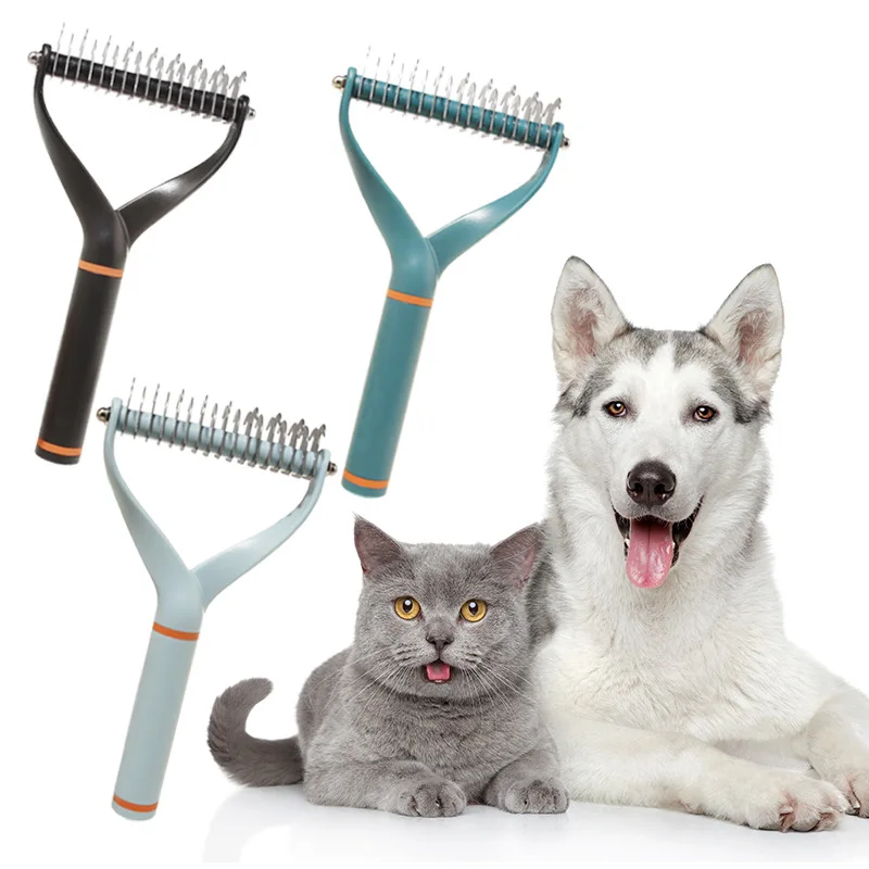 Hair Removal Comb For Dogs Cat Fur Trimming Dematting Deshedding Brush