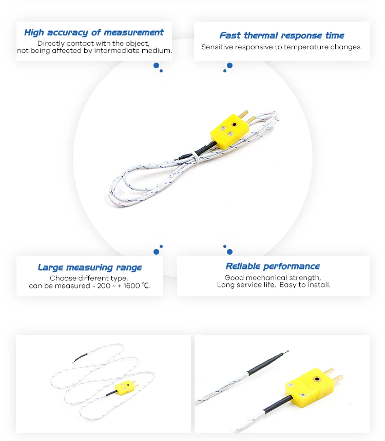 CG WRN-01B 1 м 2 м 3 м 5 м длина провода измеритель температуры разъем тест K-type сенсорный датчик термопары тест er линия использования для TM-902C