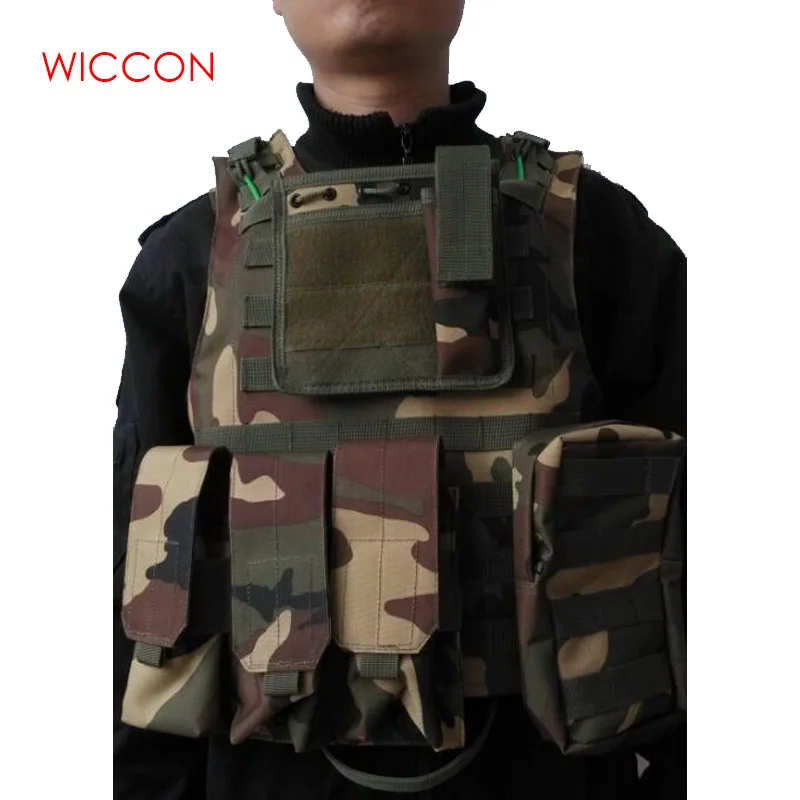 Soldier Military Uniform Camouflage Vests Airsoft Nylon Vest Molle Army Combat Tactical Vest
