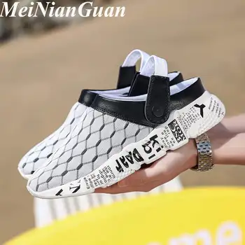 

Men's Summer Shoes Big Size Men Sandals Casual Light Soft Slippers Man Croc Fashion Garden Footwear Beach Surf Male Sandals B9