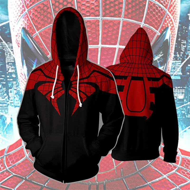 Spiderman 8 Железный Человек-паук яд Капитан Америка с героями комиксов Марвел, костюм для косплей ролей Дэдпул куртка Повседневное Толстовка Хэллоуин вечерние взрослых Для мужчин Для женщин - Цвет: Spiderman 8