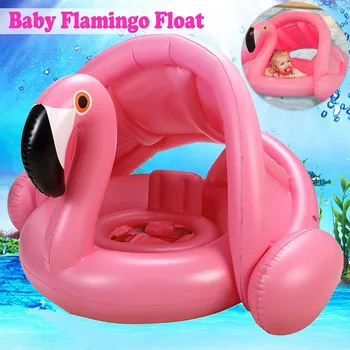

Baby Awning Floating Swimming Seat Ring Flamingo Infant Thickened Inflatable Swim Lifebuoy Float Swimming Pool Beach Accessories