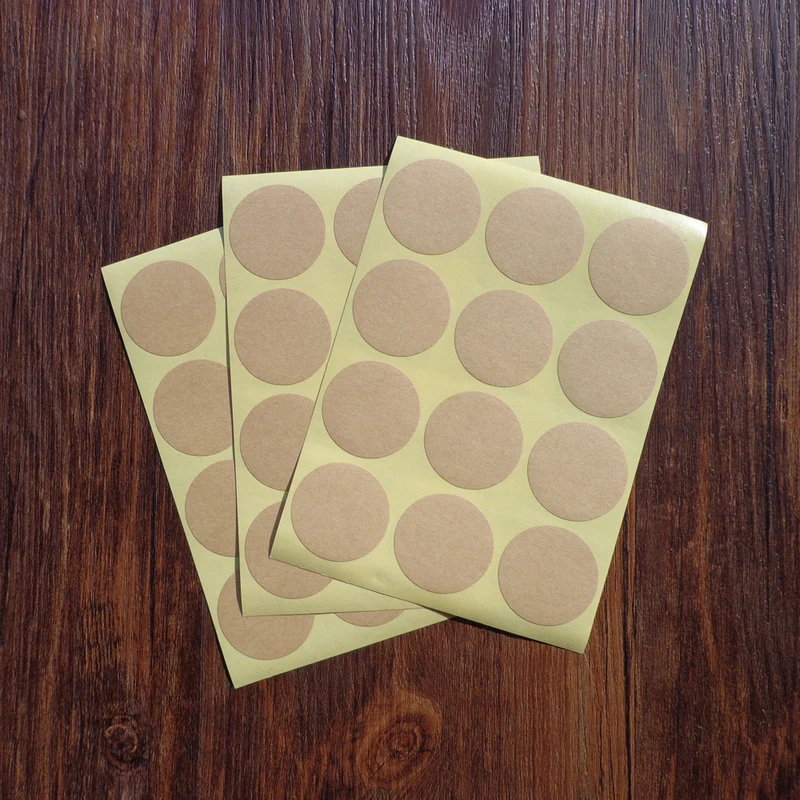 102 шт коричневый пустой натуральная крафт-бумага точечные наклейки круглые цветные этикетки с кодом диаметром 1,38 дюйма