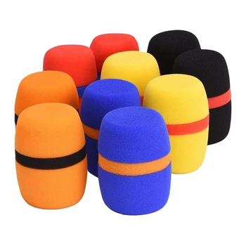 

10Pcs Headset Windsn Thickened KTV Handheld Dust Proof Soft Sponge Microphone Cover Replacement Accessories