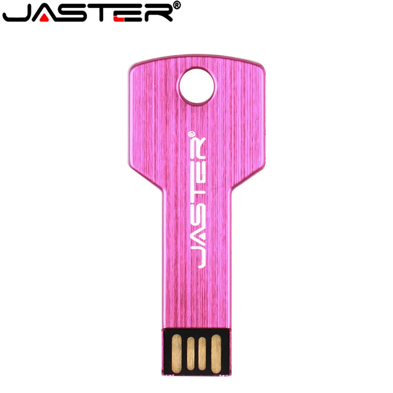 JASTER  Key Shape USB Flash Drive 4GB 8GB Custom Logo Laser Engraving 16GB 32GB Pen drive usb 2.0