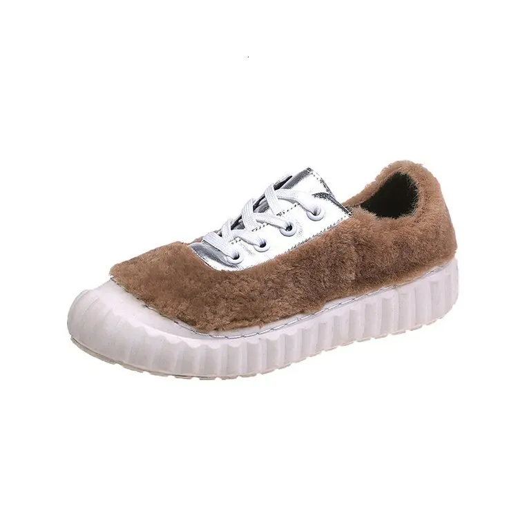 Winter Woman Loafers Flat Oxford Shoes For Women Plush Warm Black Fashion Flats Ladies Casual Shoes 4cm Platform Alpargatas