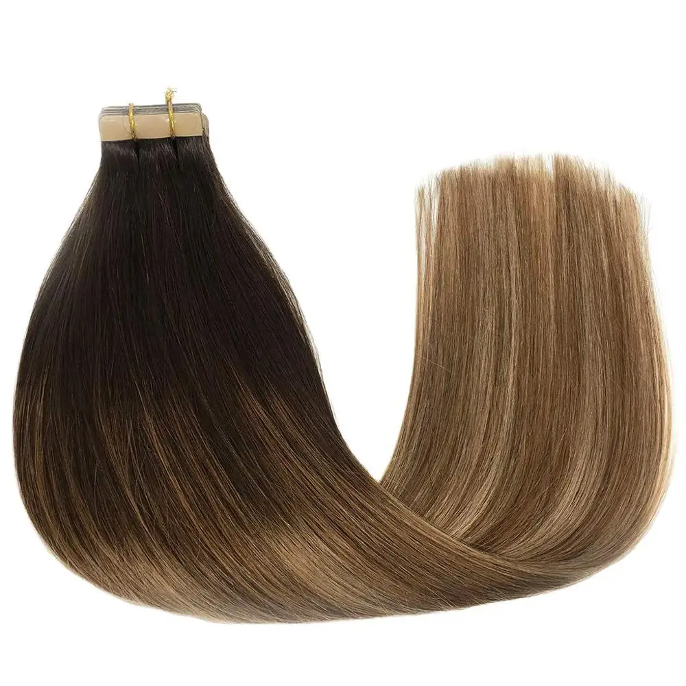 Накладные пряди из натуральных волос прямые Бесшовные волосы Remy 100% двусторонний