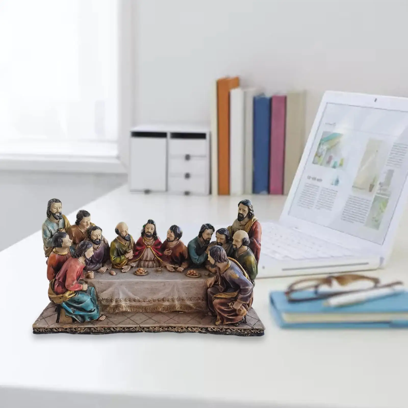 Resin The Last Supper Decorative Statue for Office Decoration Religious Gift