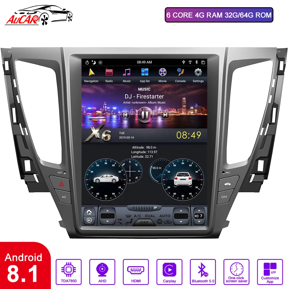 Автомагнитола Tesla 12 1 дюйма Android 9.1din gps DVD для Mitsubishi Pajero Sport 2016 2017 2018 Авторадио