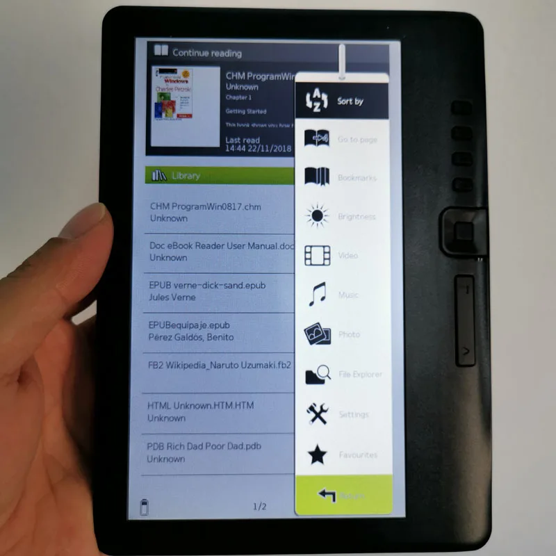 7 дюймов ЖК-дисплей Цвет экран 8gb для чтения электронных книг с разрешением HD цифровые электронные книги с поддержкой, русский, испанский, голландский других языка