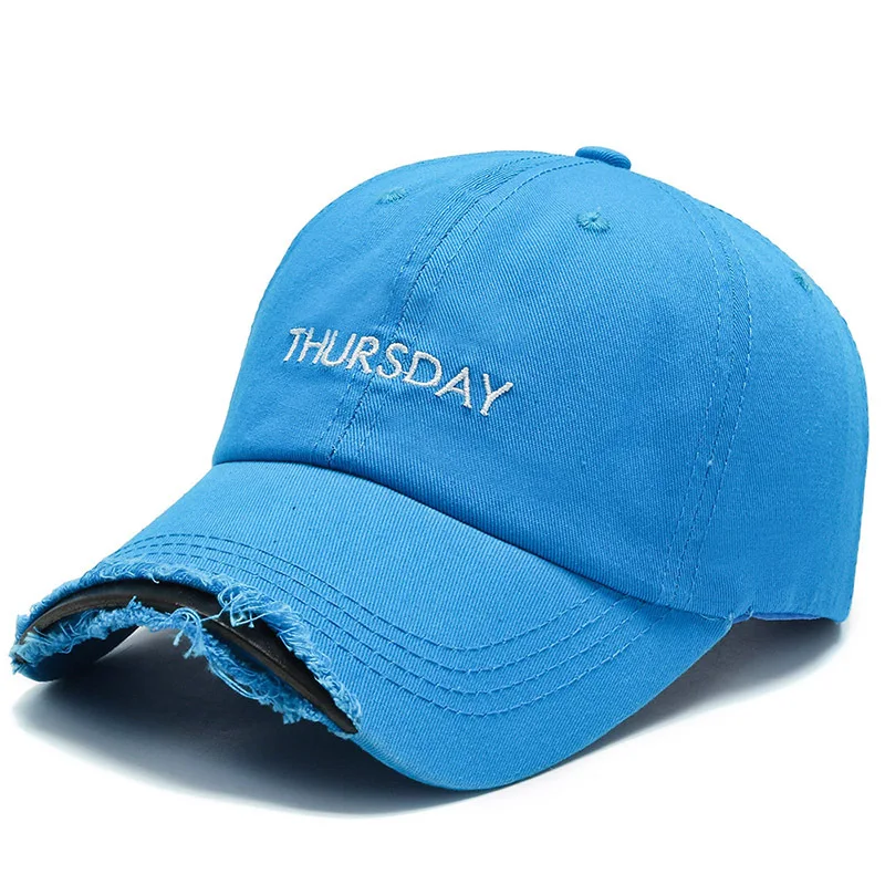 USPOP New Fashion unisex Cotton Embroidered Caps Vintage distressed baseball cap with embroidered day of the week