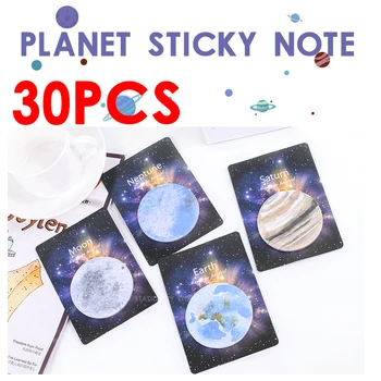 

30bag/900 Sheets Planet Convenience Stickers Cartoon Cute Notebook Message Book Note Paper Notes Self-adhesive Record