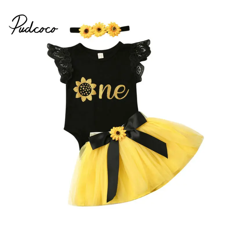 

Infant First Birthday Outfits Baby Girl Clothes Sets Newborn Toddler Girl Christening Party Wear Little Girl One Year Clothing