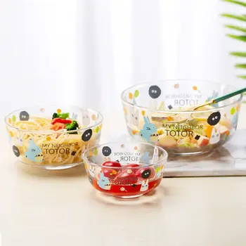 

Transparent Glass Bowl Salad Bowl Fruit Dessert Bowl Large Thickened Diamond Bowl Home Cover Glass Bowl Set Thickened Bowl