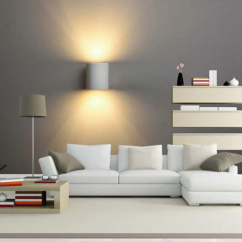 

Simple Wall Lamp, Creative Plaster Wall Lamp, Modern Minimalist Bedroom Study Hallway Aisle Lights Up and Down Lights (Without L