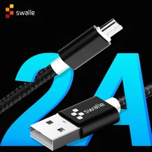 Swalle mi cro type-C USB кабель нейлоновый провод для быстрого заряда для i Phone Sam sung Xiao mi мобильный телефон usb зарядный шнур Быстрая