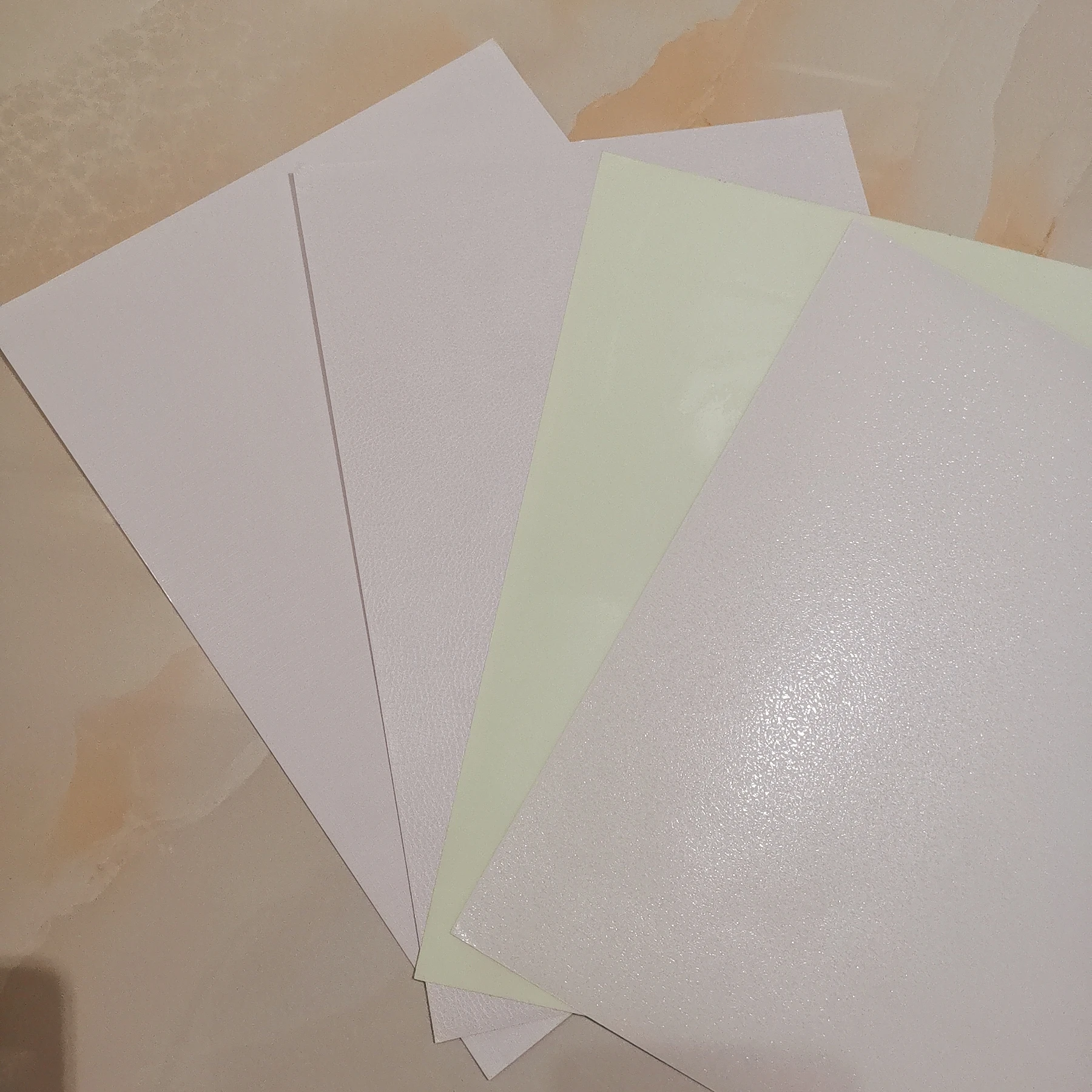 새로운 천으로 다이아몬드 스타일 라미네이터 기계 사진 용지 DIY 카드 297x210mm 50 시트/가방에 대한 콜드 라미네이팅 필름