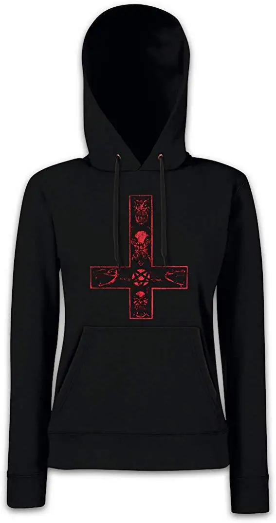 Satanic Cross Женская толстовка с капюшоном Толстовка Унисекс Мужская | одежда