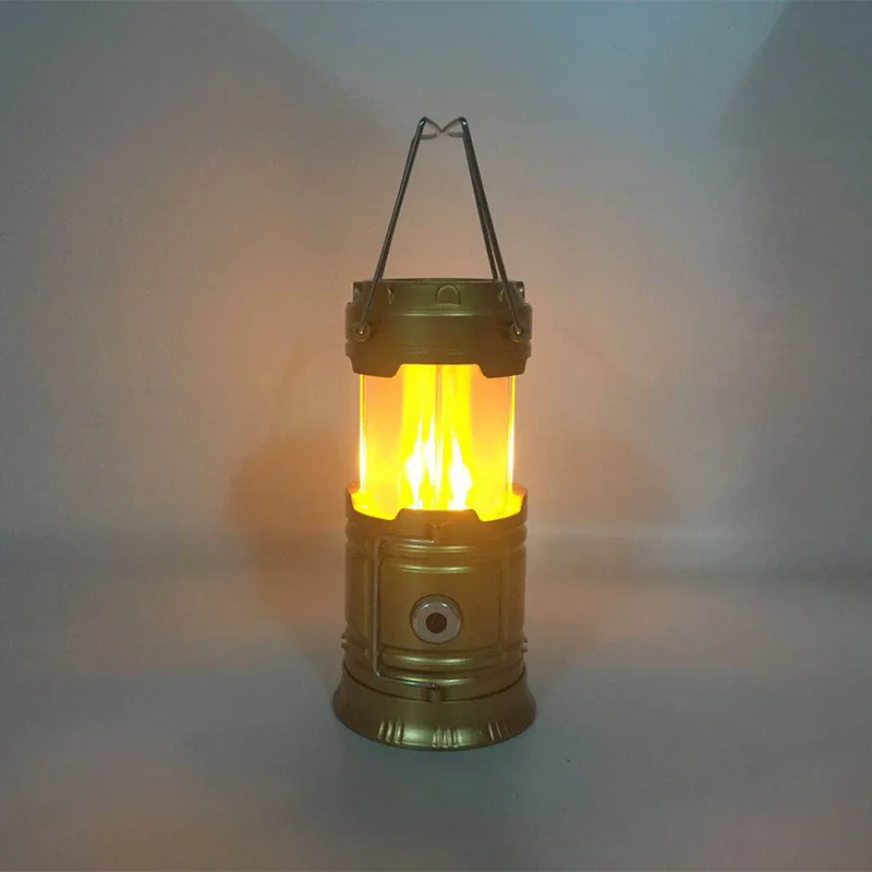 Light Portable Camping Outdoor Lantern Work Lamp Flashlight Solar Durable Mini