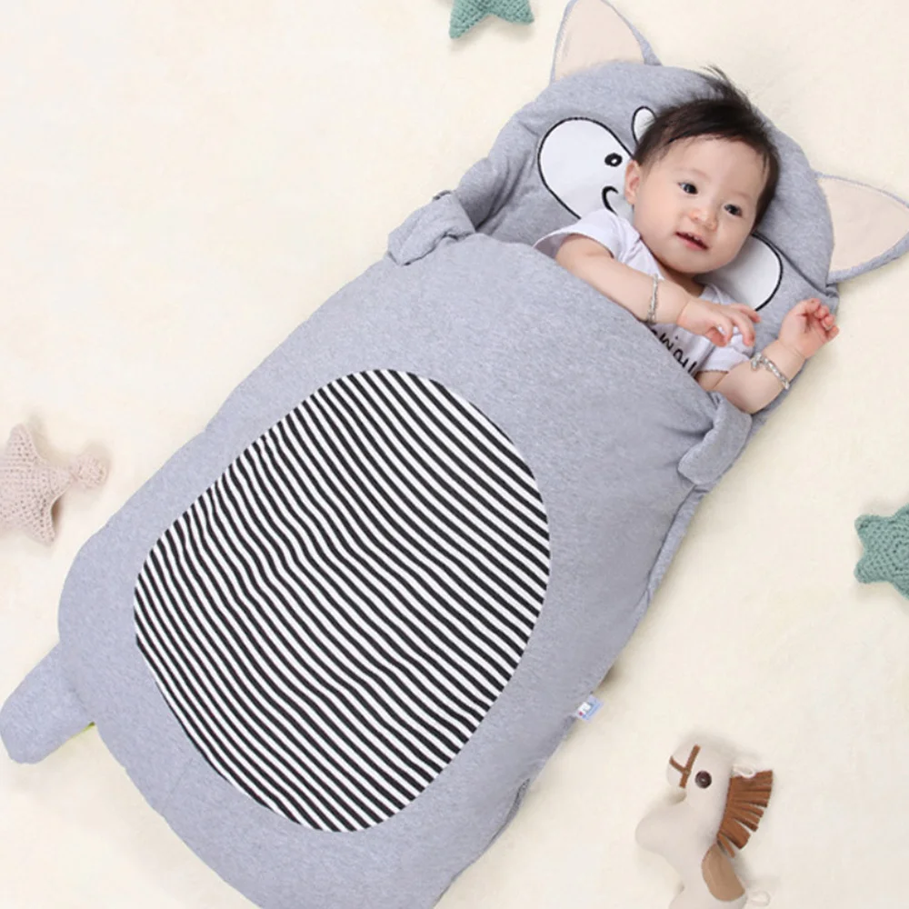

Baby Sleeping Bag Baby Anti-kick Soft Cotton Thick Blanket Winter Cartoon Animals Kids Sleeping Bags Outdoor Baby Stroller Quilt