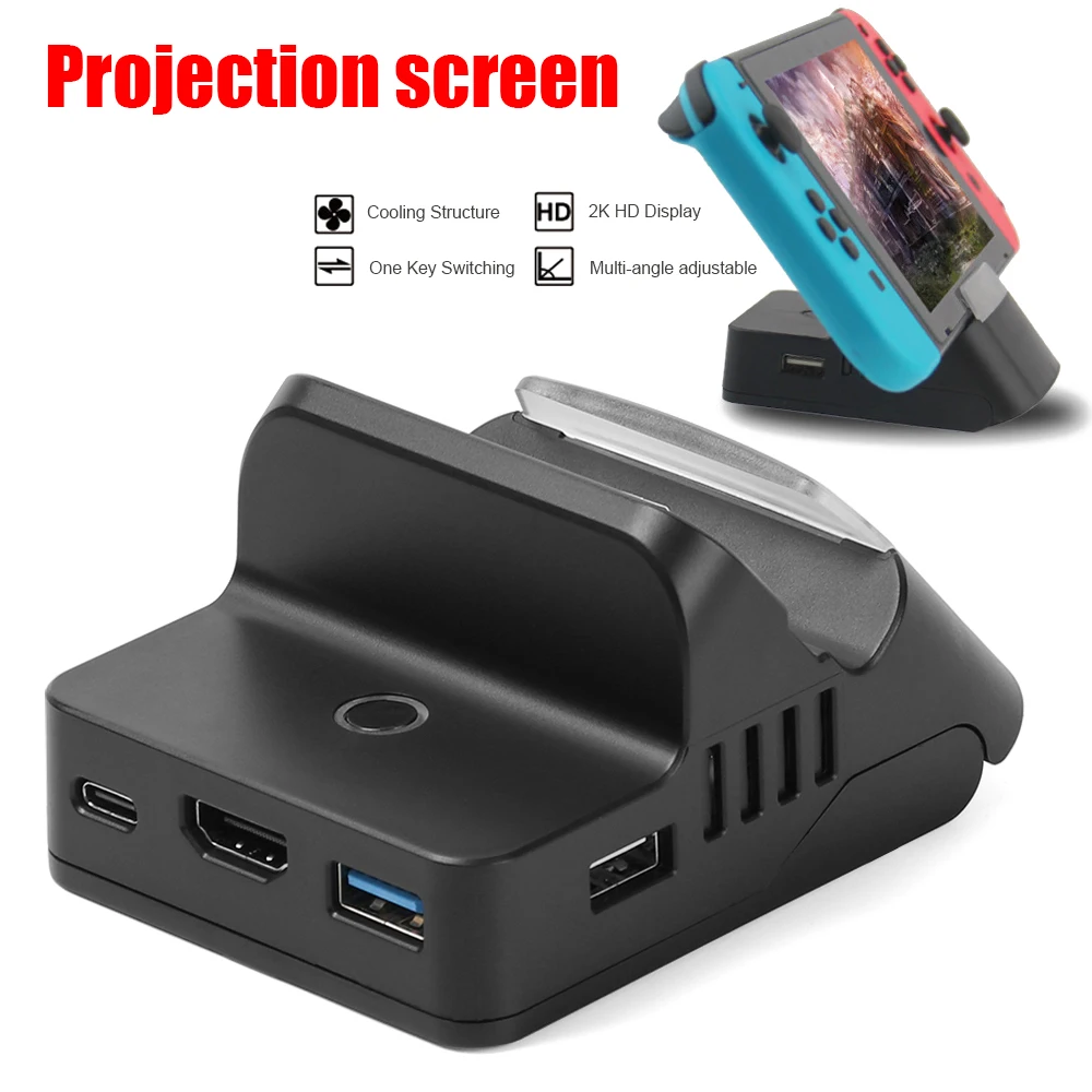Мини зарядная док станция для Nintendo Switch портативный мини Коммутатор HDMI ТВ Замена