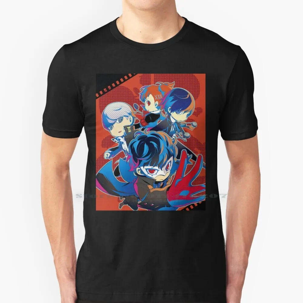 Persona Q Portachiavi T Shirt 100% Puro Cotone Persona Persona Q Chibi Persona 5 Persona 4 Persona 3 Femc Joker Yu Narukami
